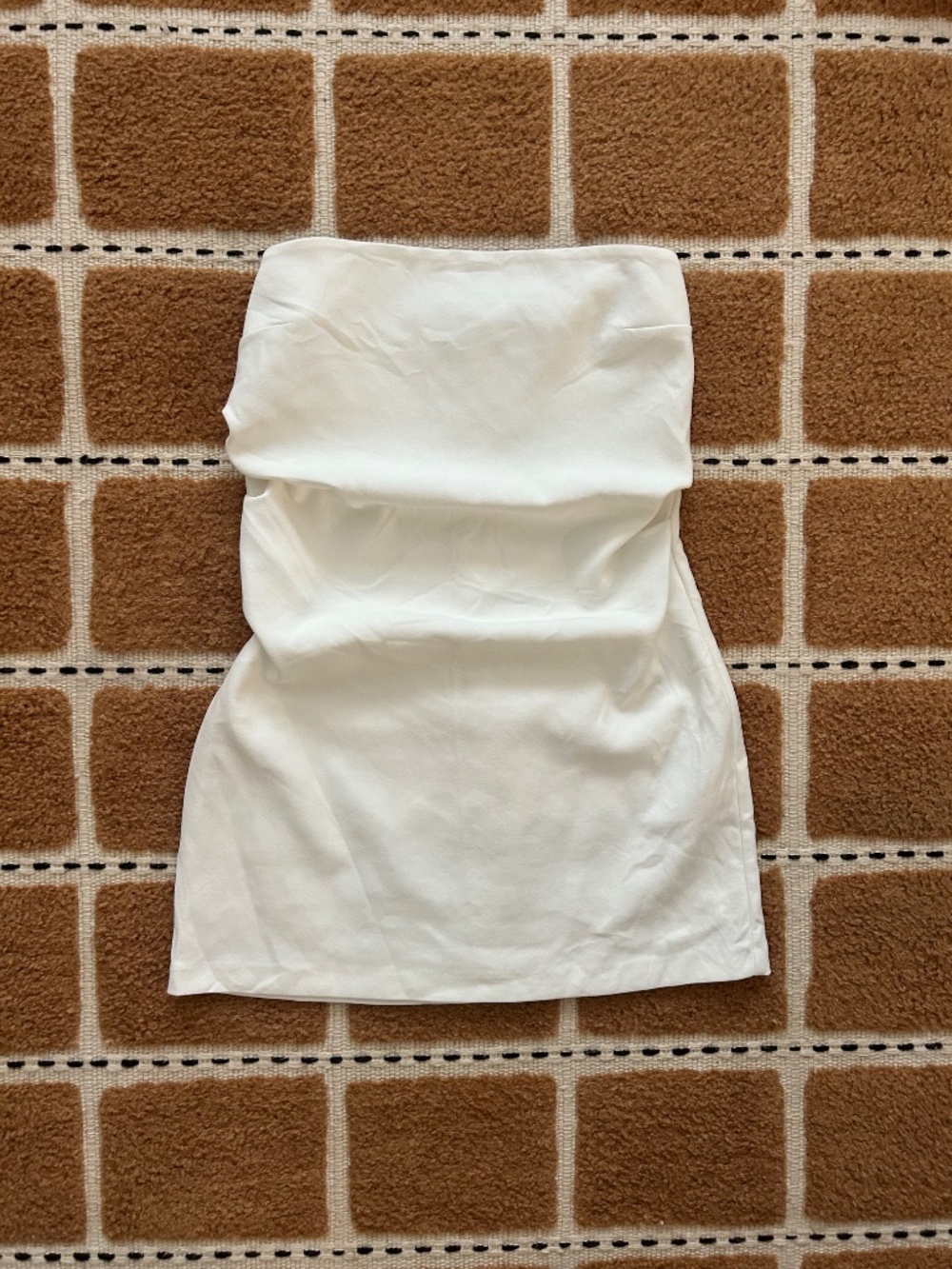 Zara strapless white mini dress